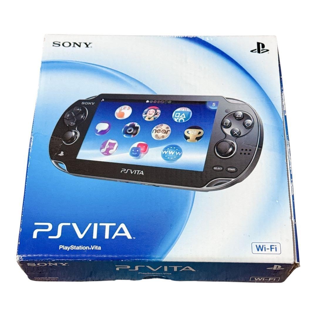 SONY PS Vita PCH-1100 AB01 Crystal Black Wi-Fi 3G Wi-Fi Console Japan Tested