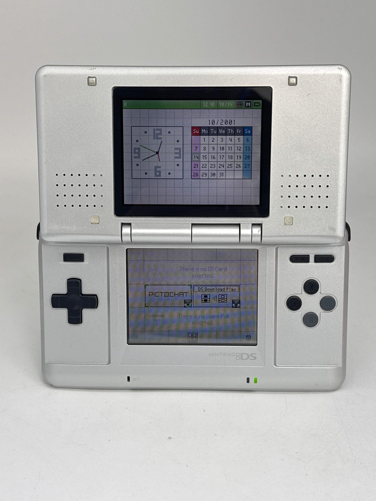 Nintendo DS Original NTR-001 Silver Console Only #169 No Battery Lid UNTESTED AS