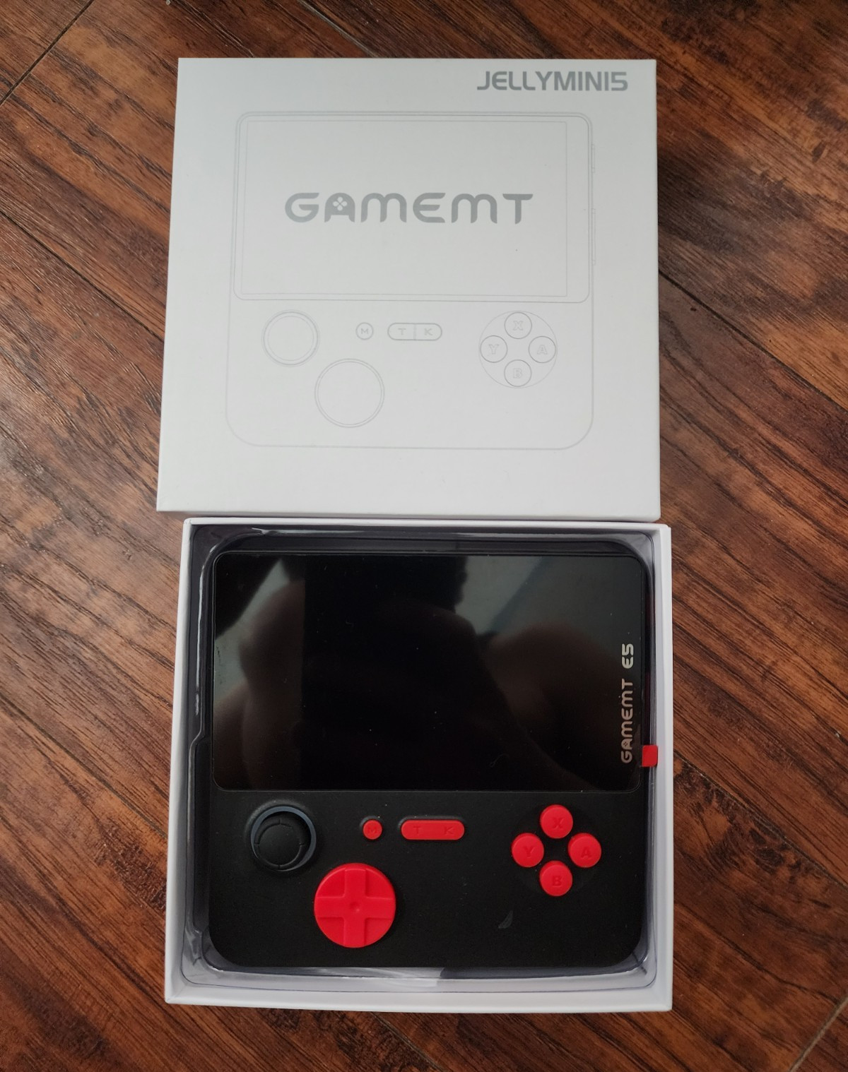 Gamemt Jellymini5 Handheld Video Game Console System, Black/Red