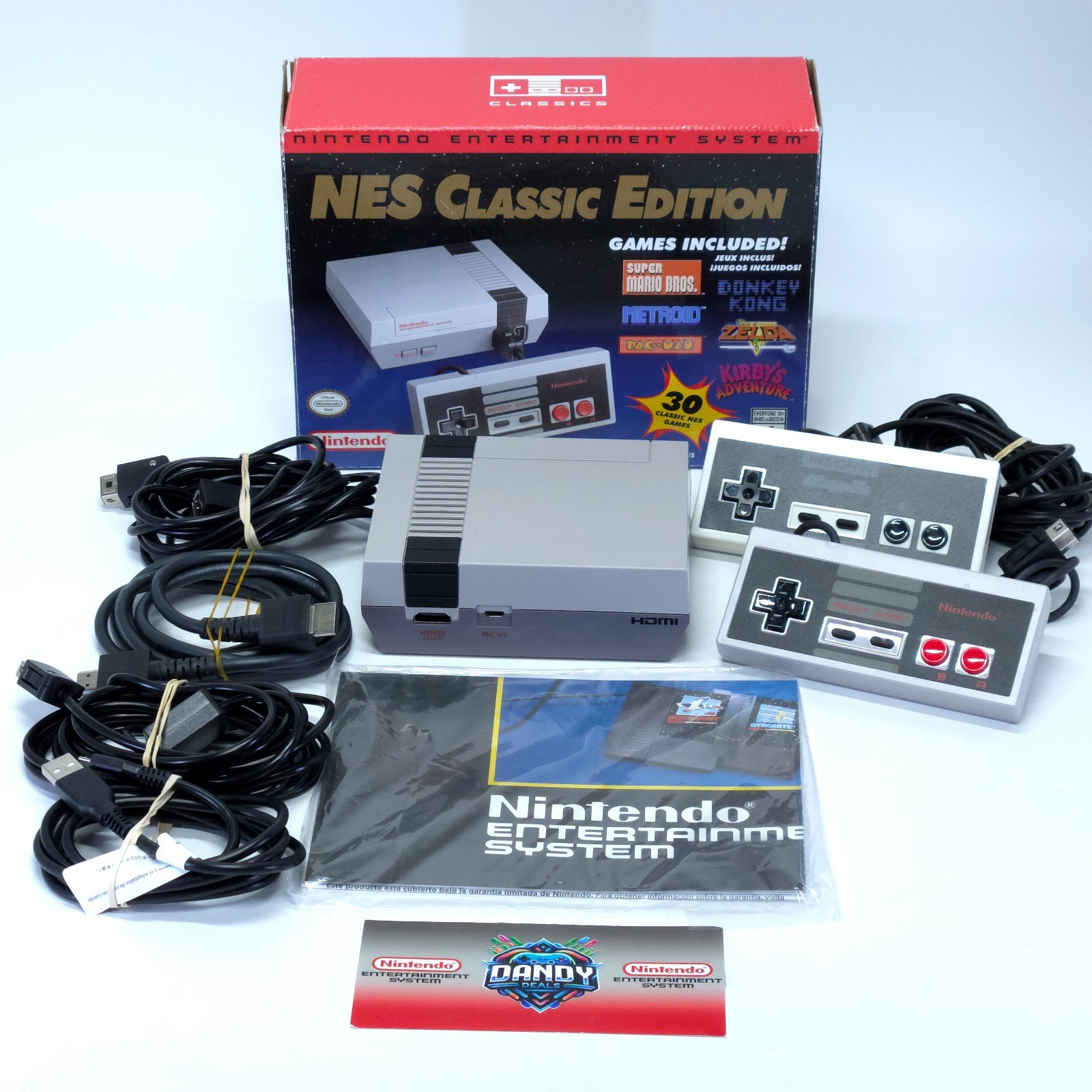 NES Classic Edition Mini Console CIB W/ 2 Controllers + Cables Authentic CLV-001