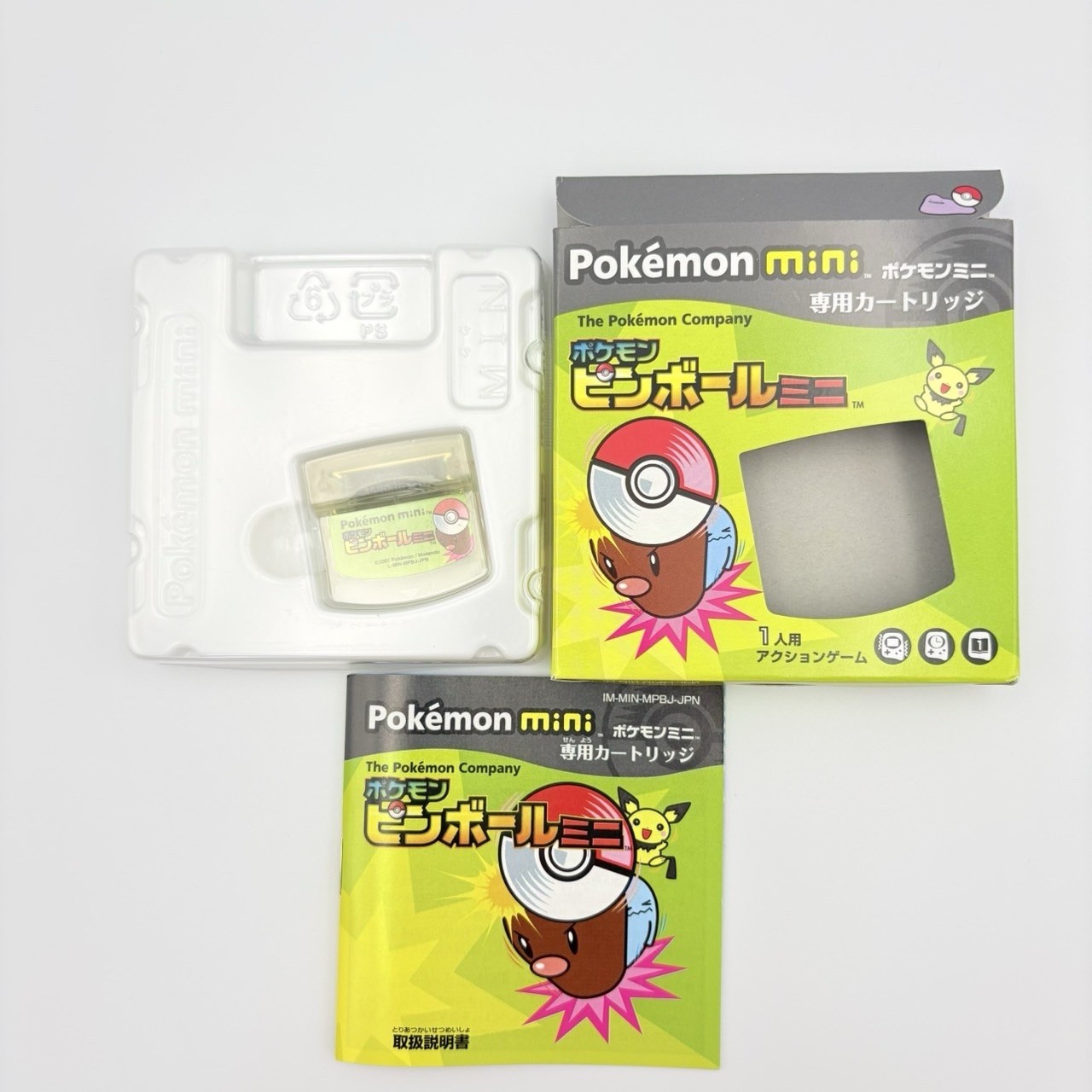Nintendo Pokemon Mini Handheld Console Wooper Blue & Games Tetris Pinball Japan