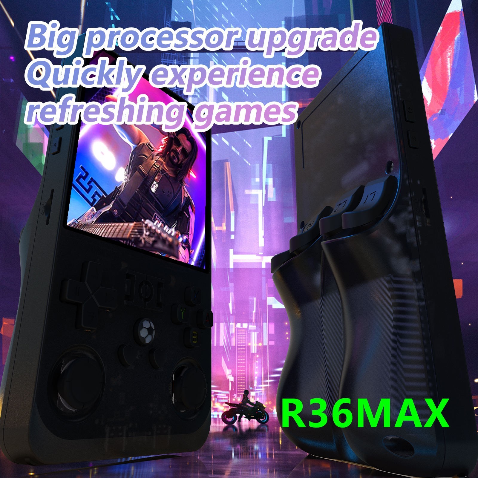 R36MAX Handheld Game Console, Portable Gaming Console 4.0” IPS HD Screen 128 GB