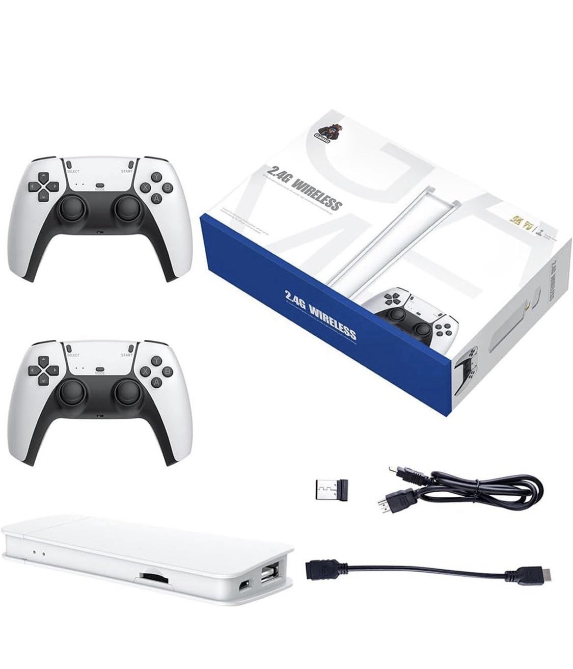4K HD Handheld Game Console Wireless Controllers HDMI White Black 3D