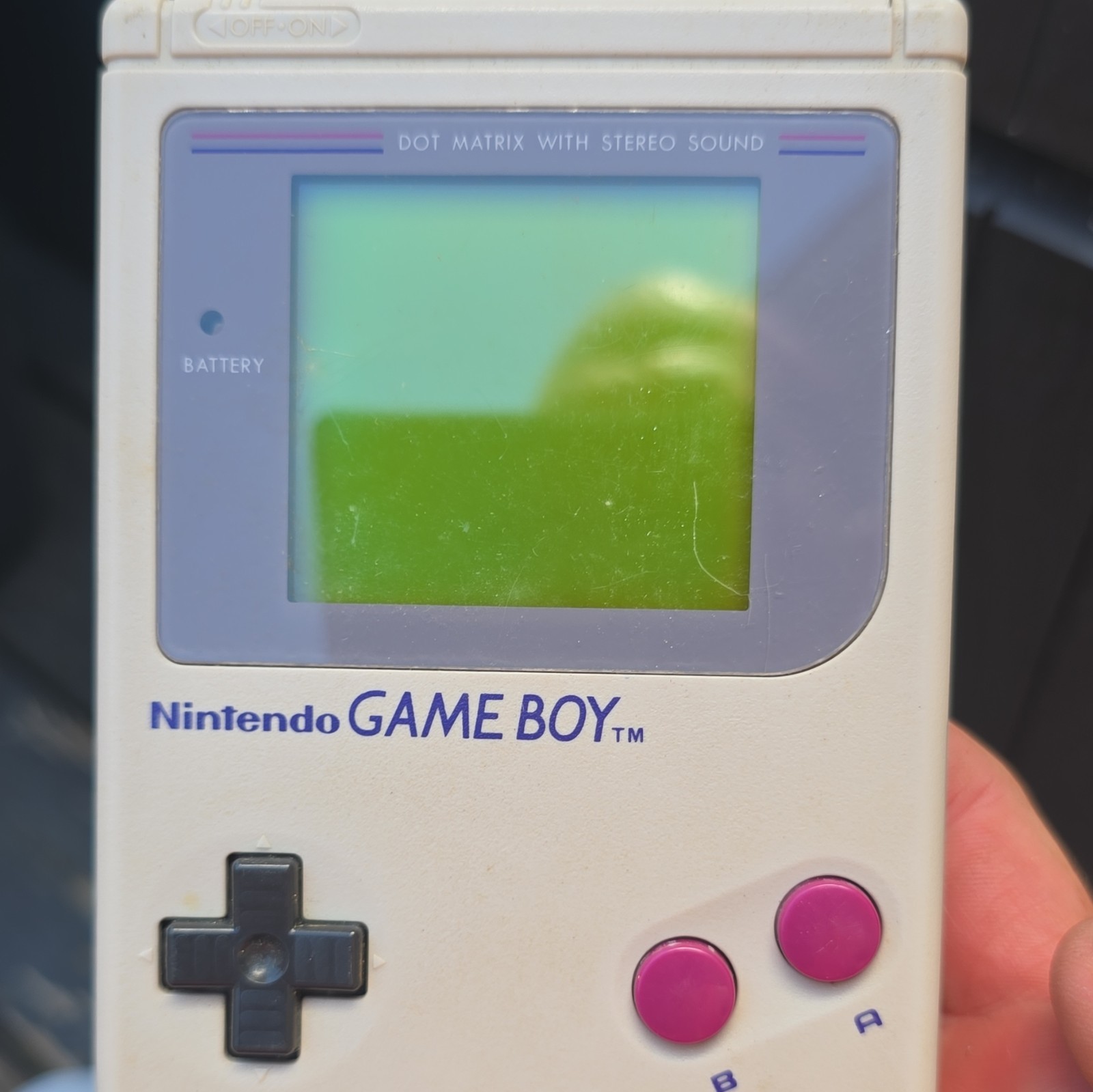 Nintendo Game Boy DMG-01 Gray Handheld System Stereo Sound Headphone Jack