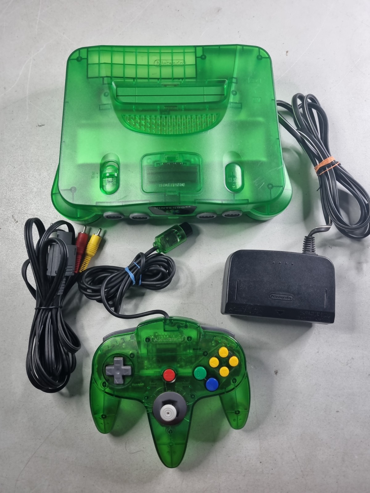 Nintendo 64 N64 Jungle Green Console & Controller OEM USA AUTHENTIC