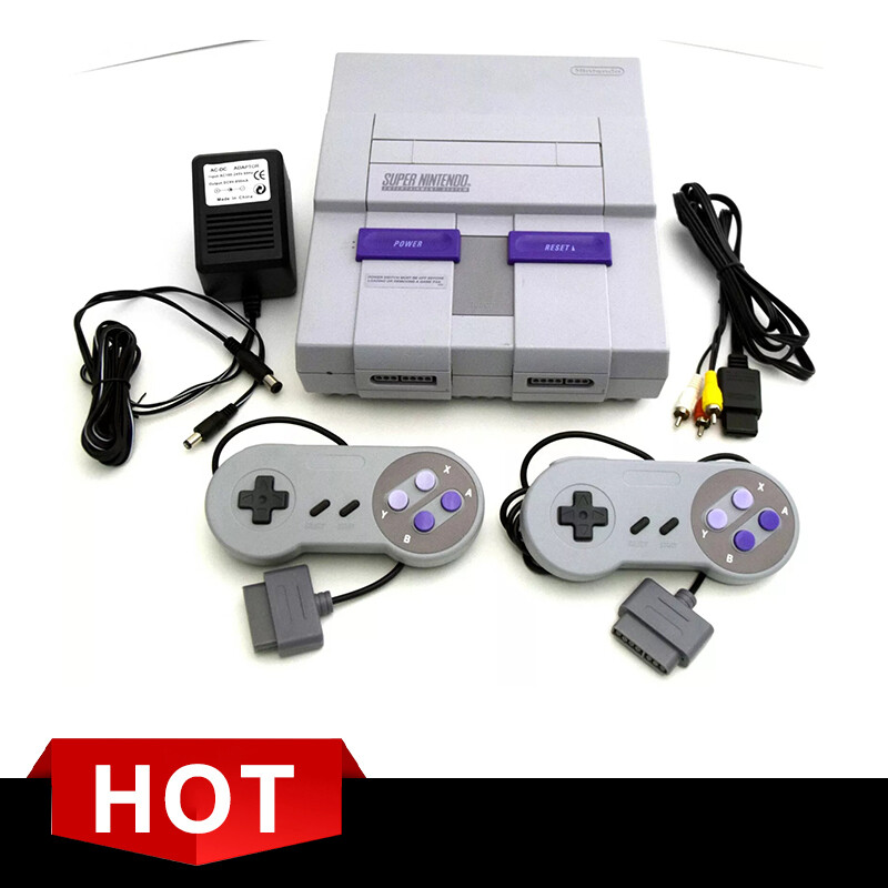 Super Entertainment System Orig SNES Console SNS-001 Video Game Bundle