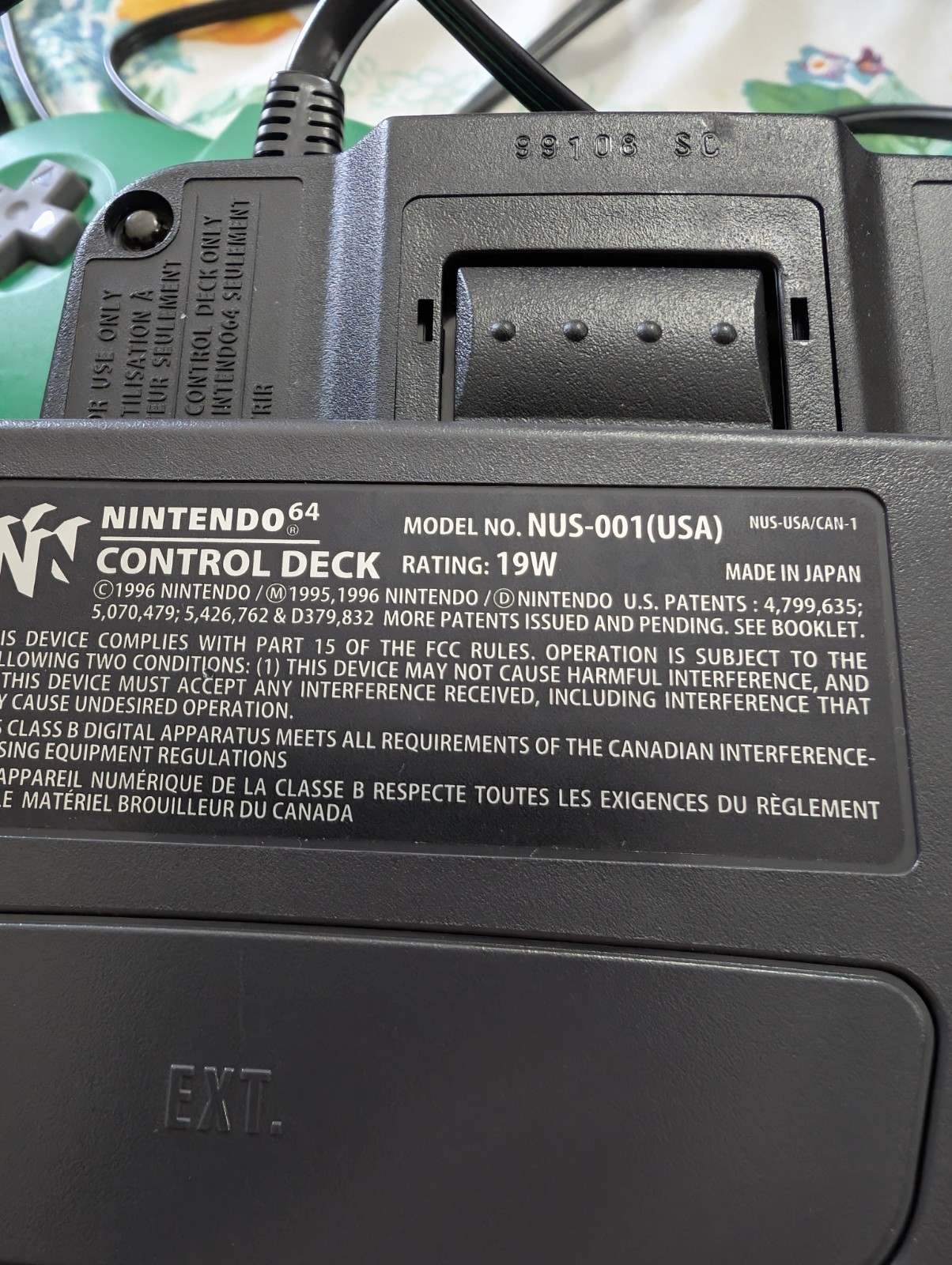 Black N64 w/ 1 Controller & Expansion Pak, AV Connector Tested And Working.
