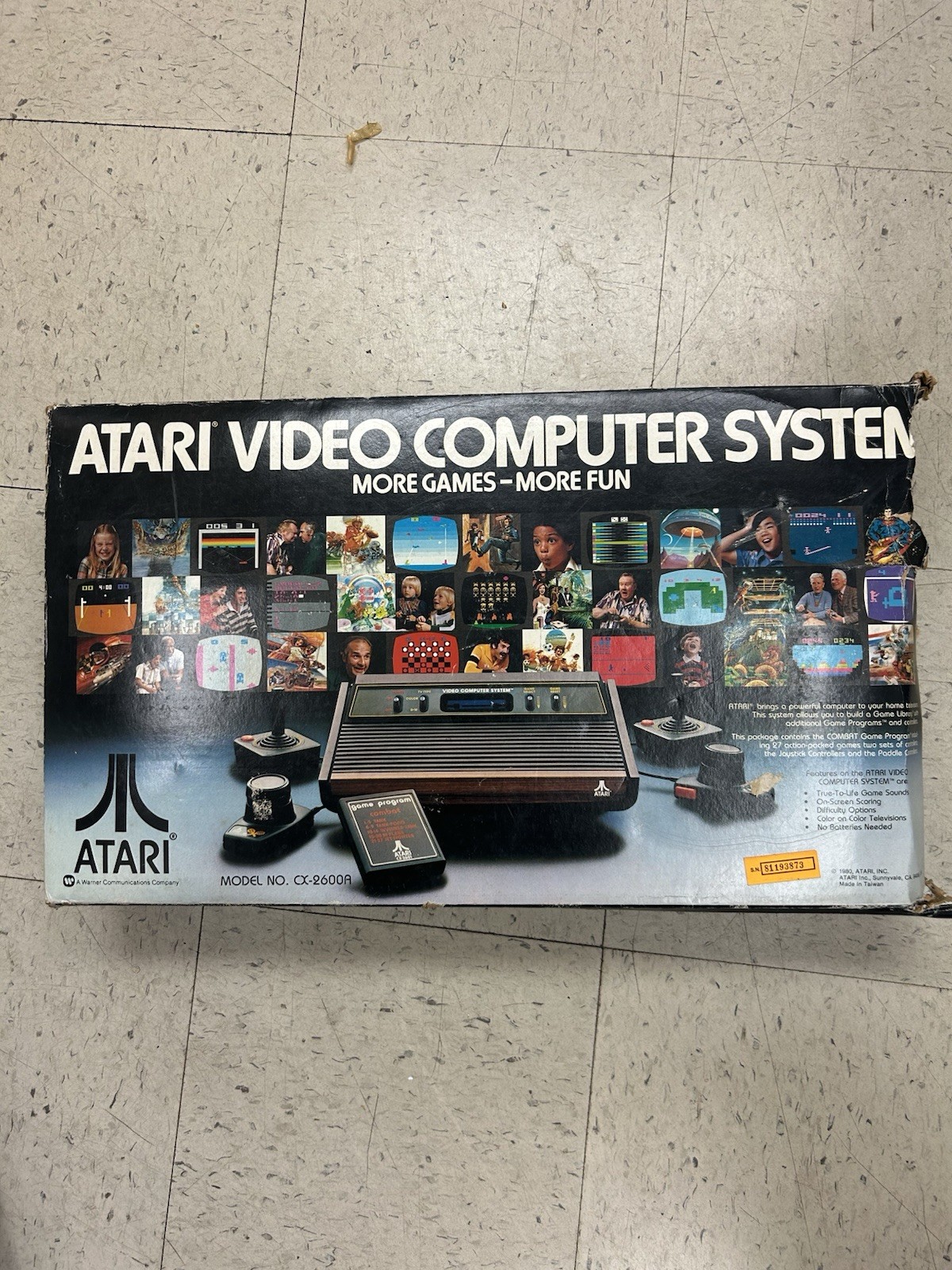 Vintage 1980 Atari CX-2600A Video Computer System Game Console