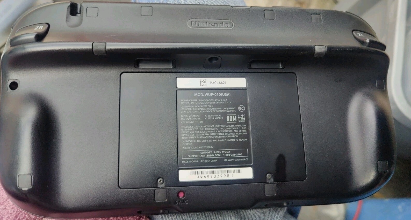 Nintendo Wii U Console Handheld System 32GB Black w/ Cables! TESTED