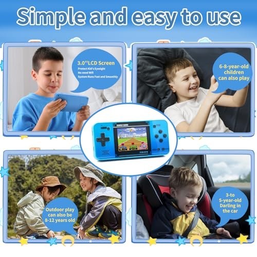 Handheld Game Console 220 Retro Video Games 3.0 Inch LCD Kids Portable Player