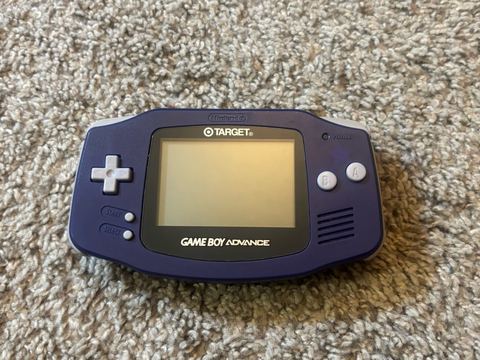 Game Boy Advance 1st Release AGB001 Target Indigo Tested & Works! GBA OEM Cover