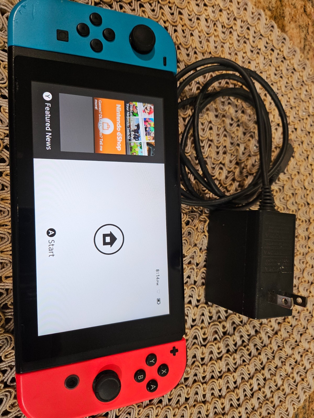 Nintendo Switch 32GB Gray Console with Neon Red and Neon Blue Joy-Con, Doc