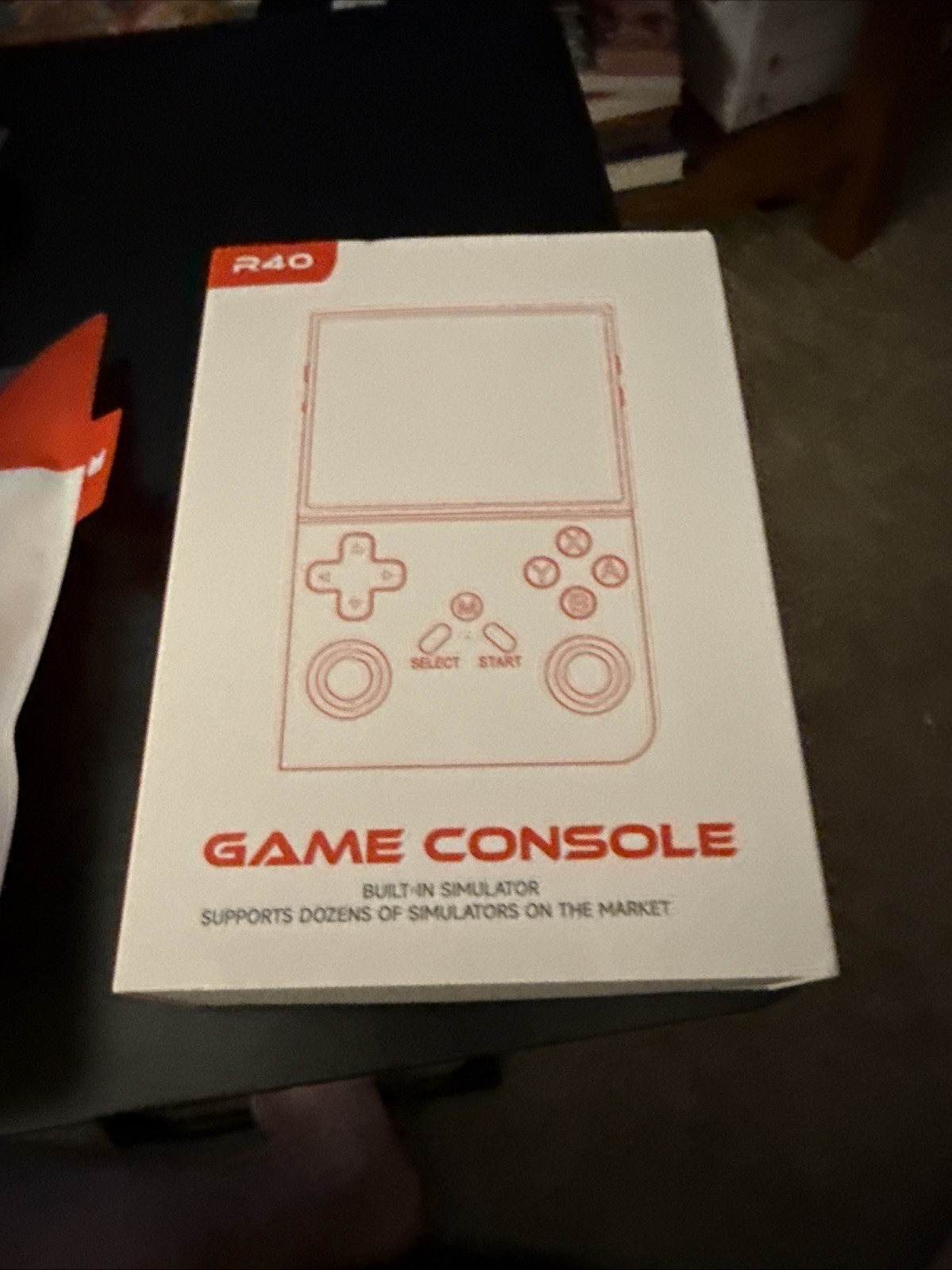 R40 Handheld Retro Game console (red) New/Open Box