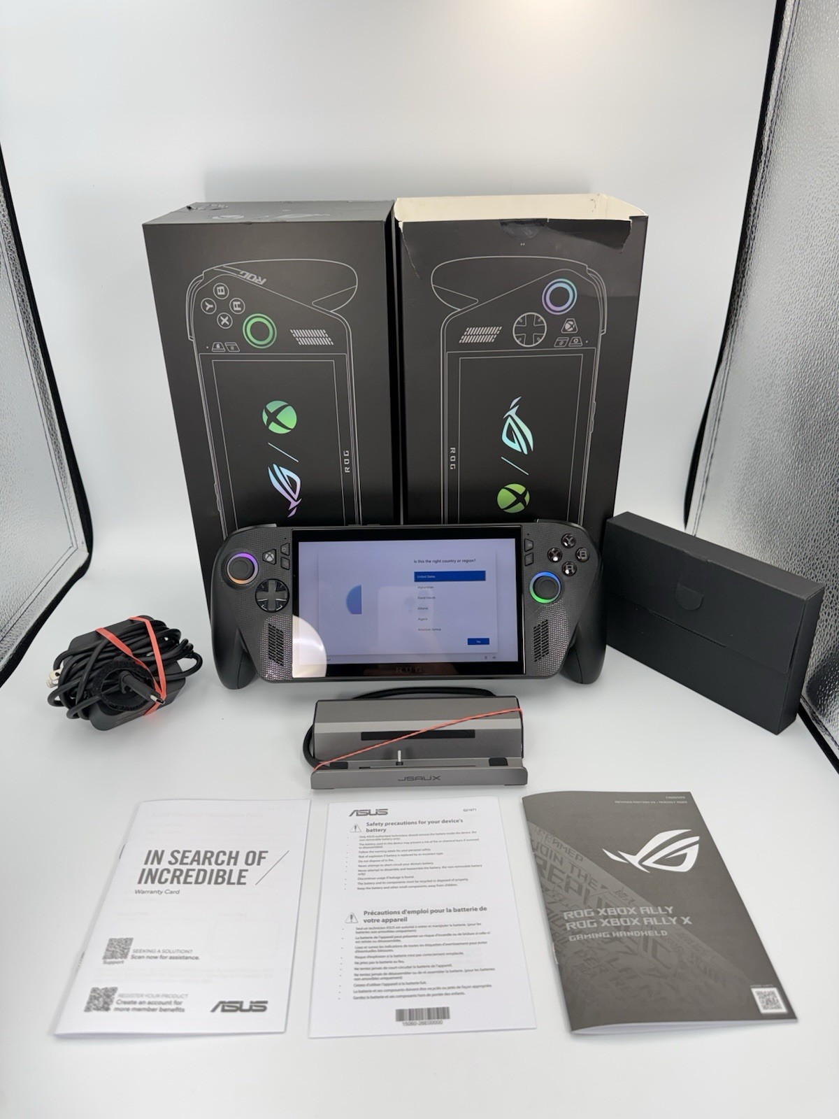 Asus ROG Xbox Ally X 24GB RAM 1TB SSD Black W Charger Box Dock Screen Protector