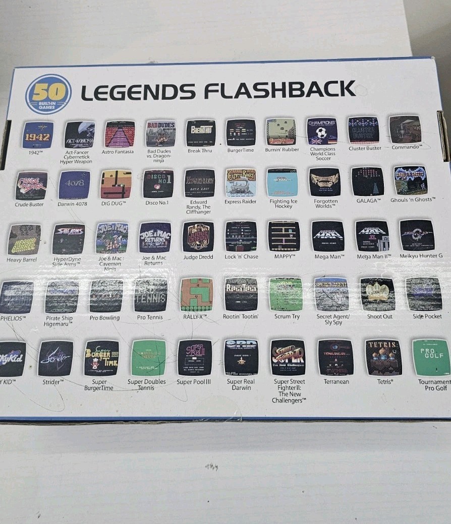 Legends Flashback Home Console, 50 Built-In Games, HDMI 720p HD Output