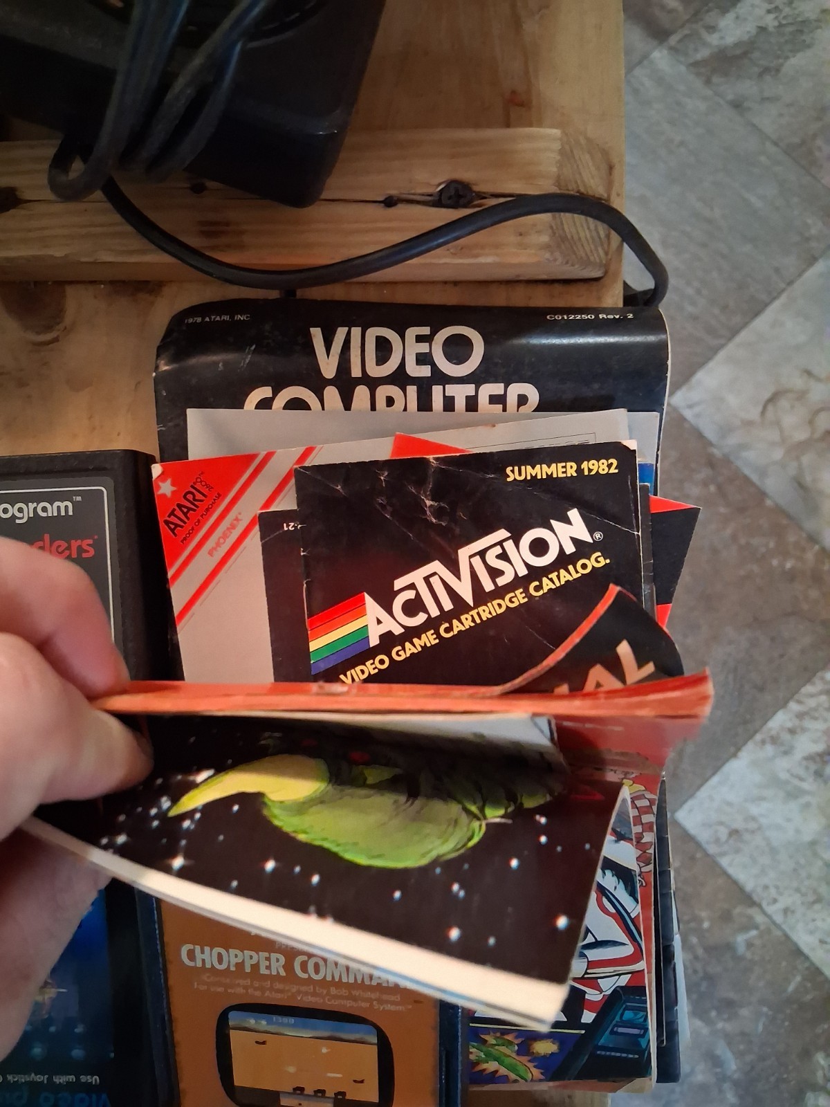Atari 2600 Console Bundle w/5 Games, 2 Controllers, Paddles and manuals Retro