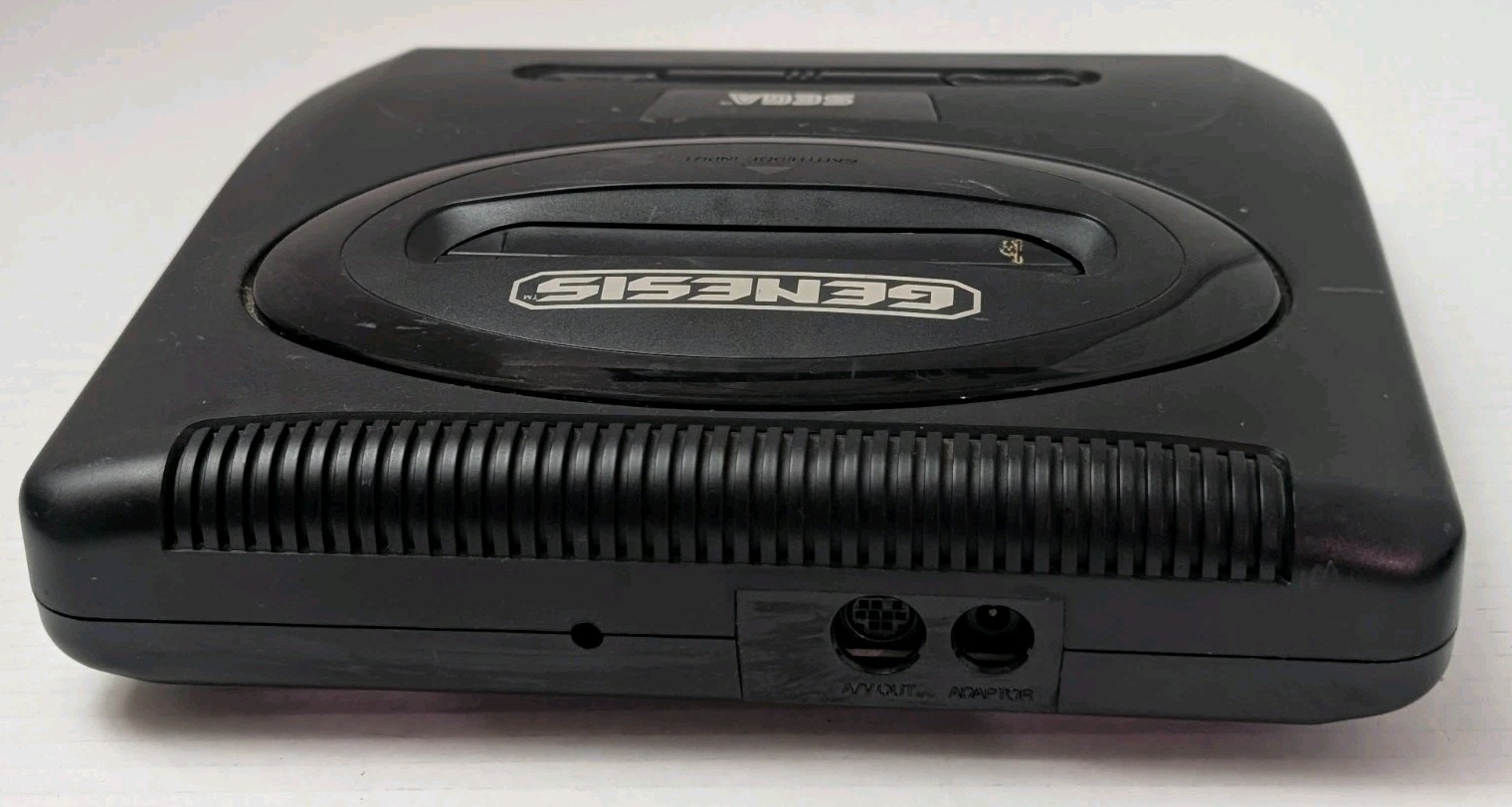 #1 Sega Genesis Model 1631 Console Bundle W/ 2 Games Sonic & Champions 1 Remote