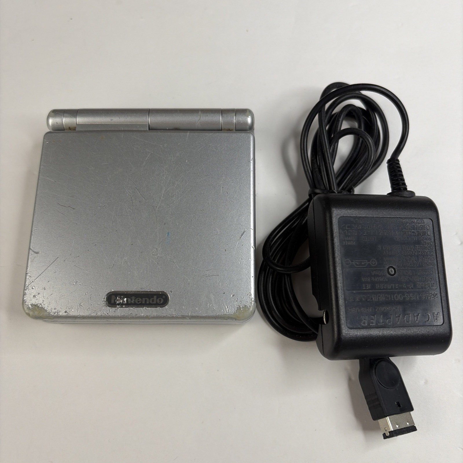 Gameboy Advanced sp GBA Platinum Silver Ags-001 Tested US Model