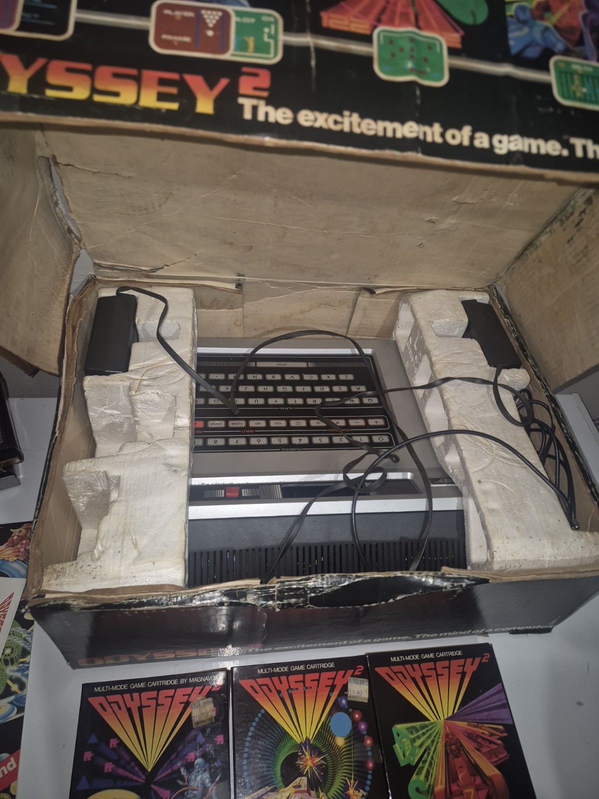 Magnavox Odyssey 2 Console Bundle w/ Original Box & 3 Games – Tested And Working