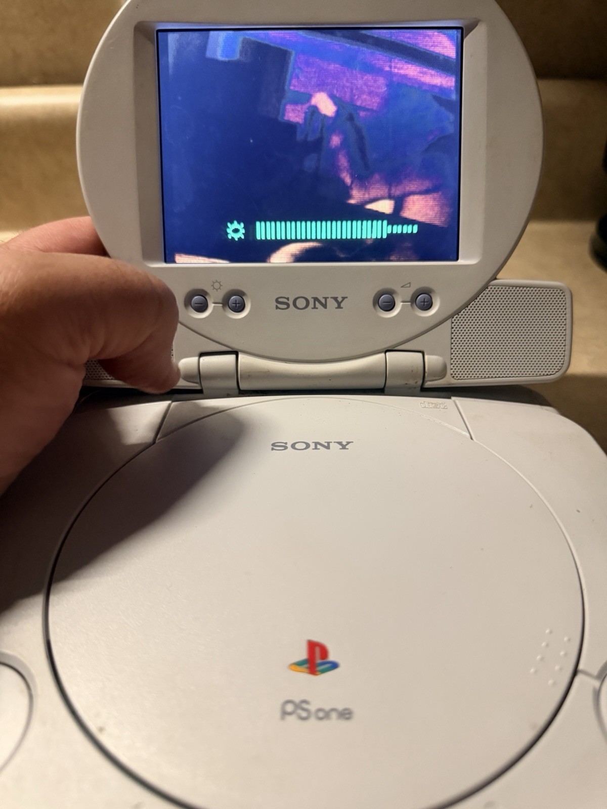 Sony PS One Playstation Slim PS1 Console w/LCD Screen SCPH-101 SCPH-131 TESTED