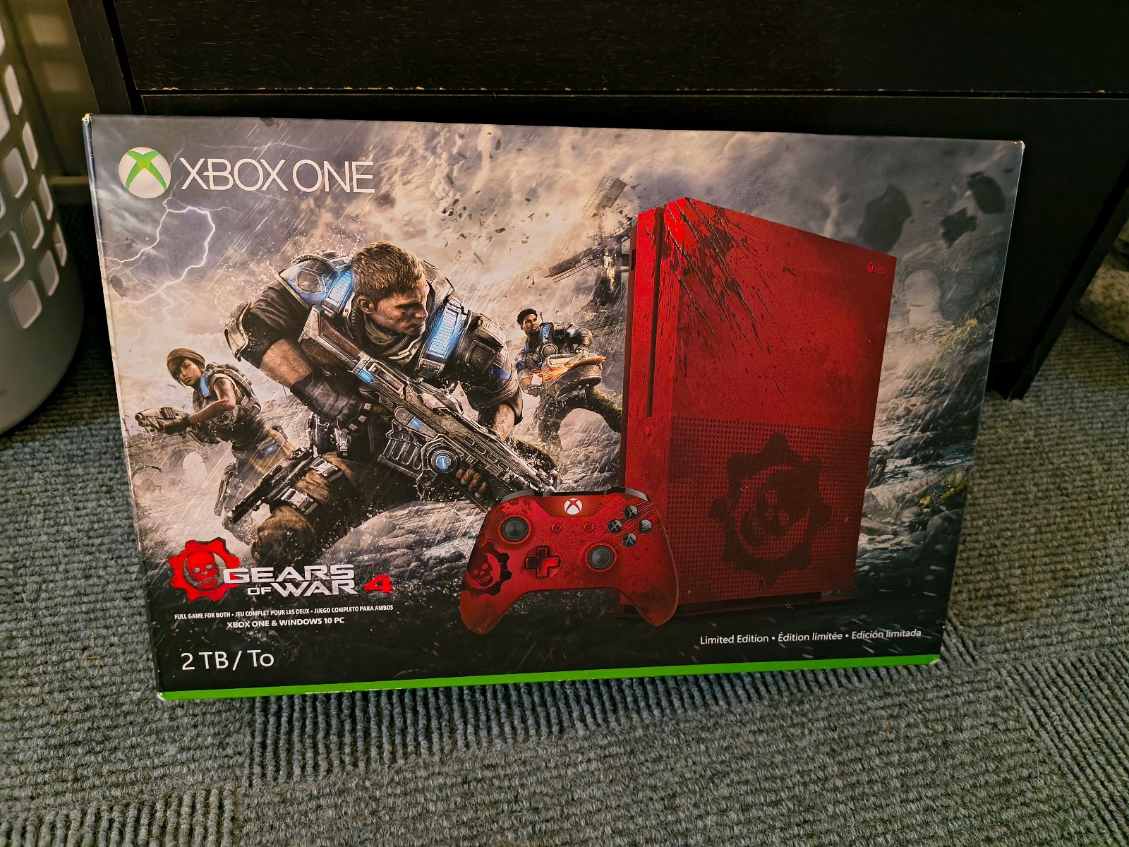 Microsoft Xbox One S Gears of War 4 Limited Edition 2 TB Crimson Red Console