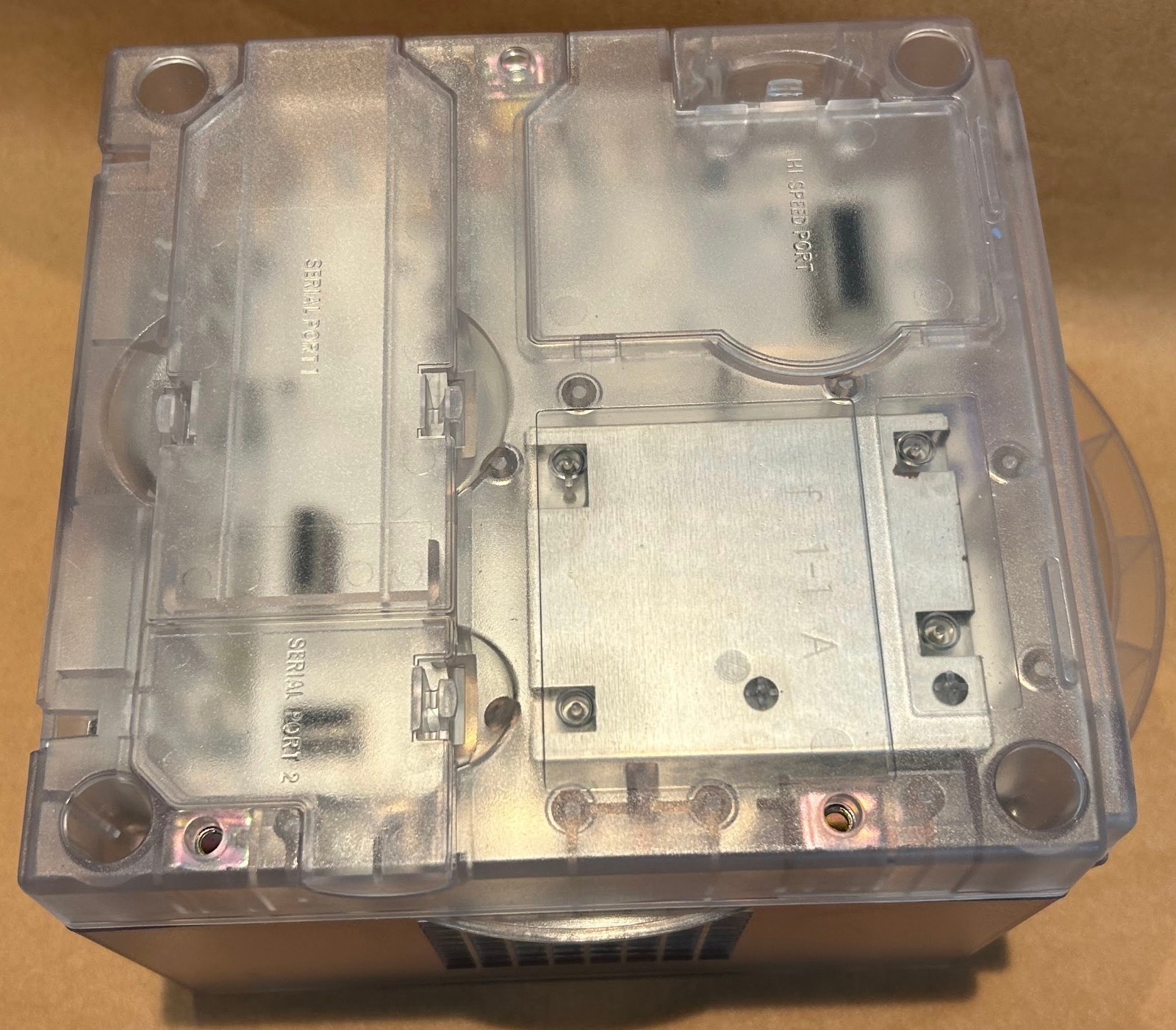 Nintendo GameCube DOL-001 US Transparent White Pluto-IIX HDMI USB-C LED Bundle