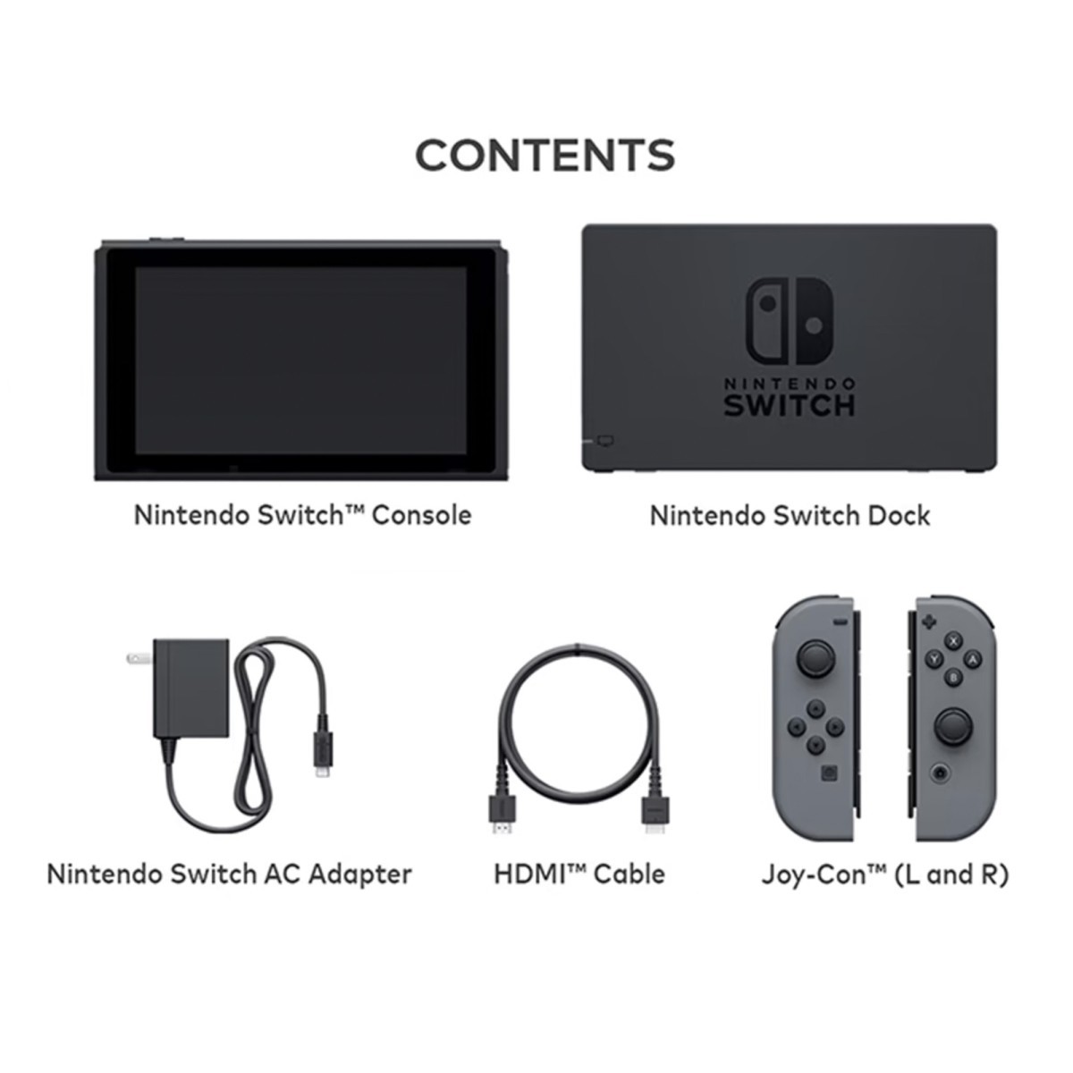 NINTENDO SWITCH 2019 GRAY GRAY WITH JOYCON CONSOLE