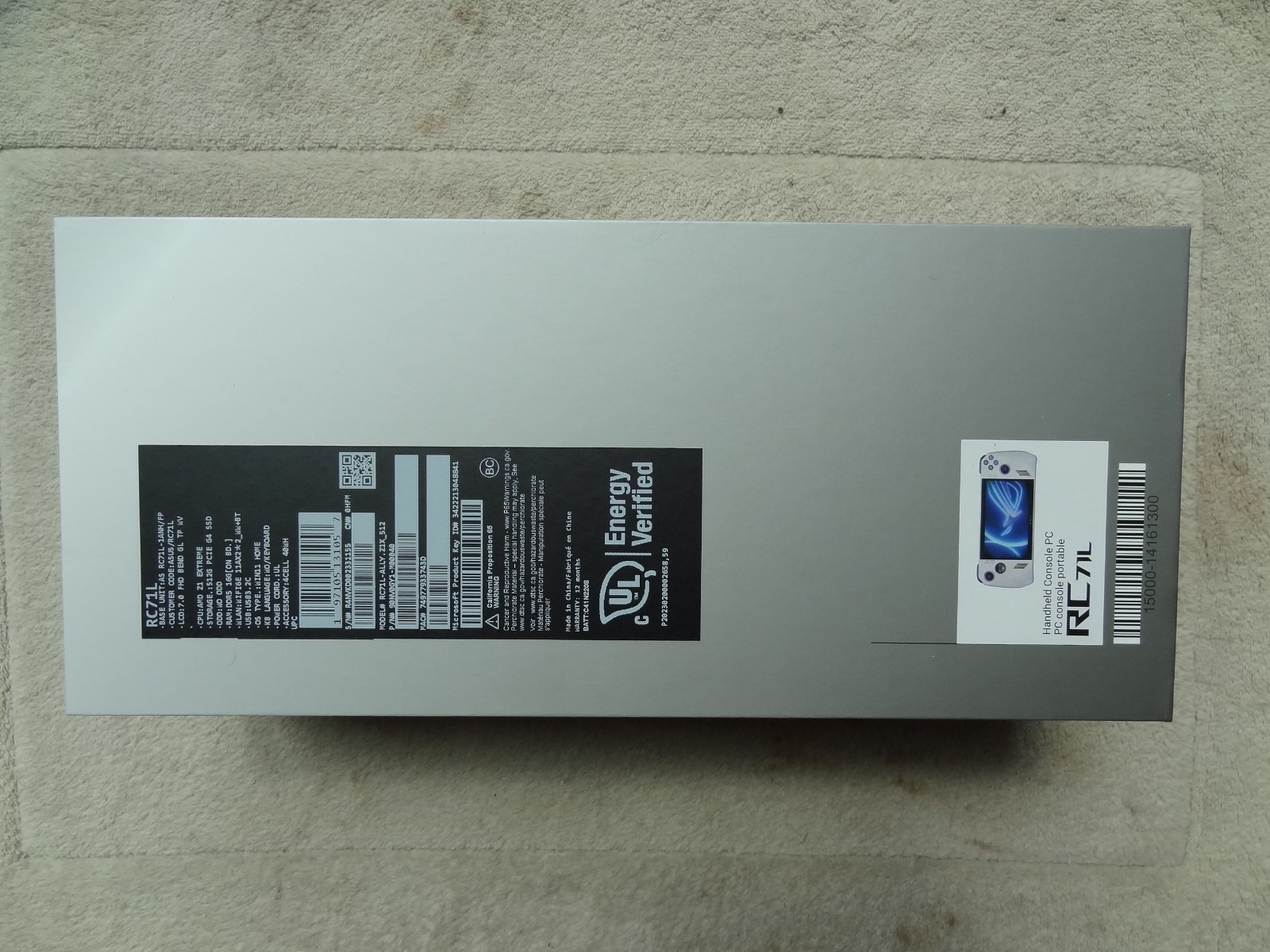 Asus ROG Ally 7″ AMD Ryzen Z1 Extreme 16GB RAM 512GB White RC71L-ALLY.Z1X_512