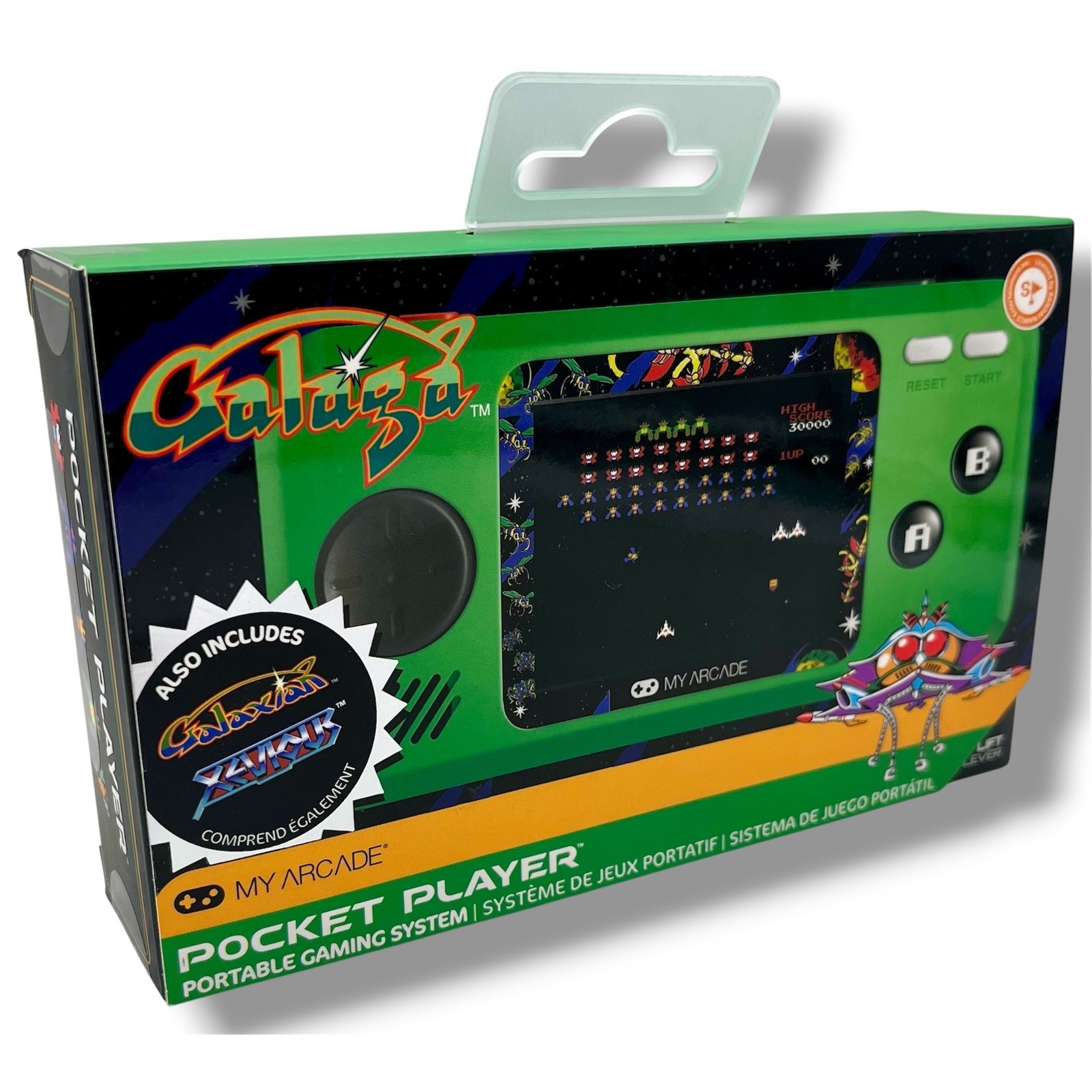 My Arcade Galaga Pocket Player Portable Gaming System Handheld DGUNL-3244 New