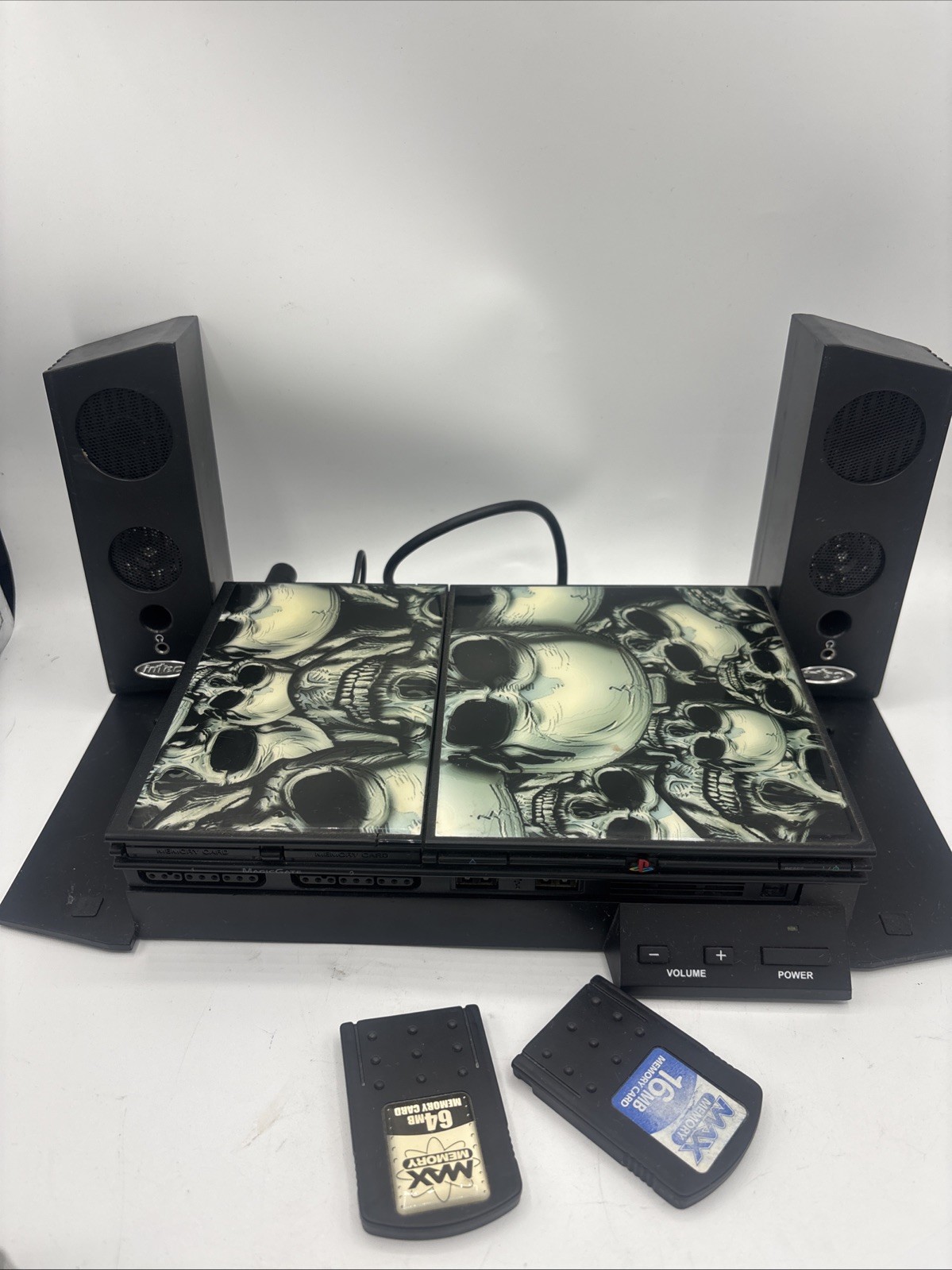 Sony PS2 Slim SCPH-75001 Console Bundle Intec Speaker – Untested As-is