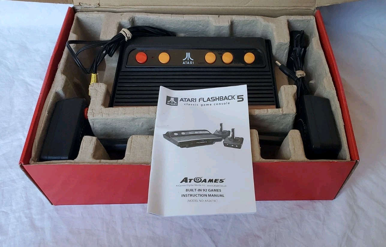Atari Flashback 5 Game Console 92 Built In Games 2 Wireless Controllers TESTED