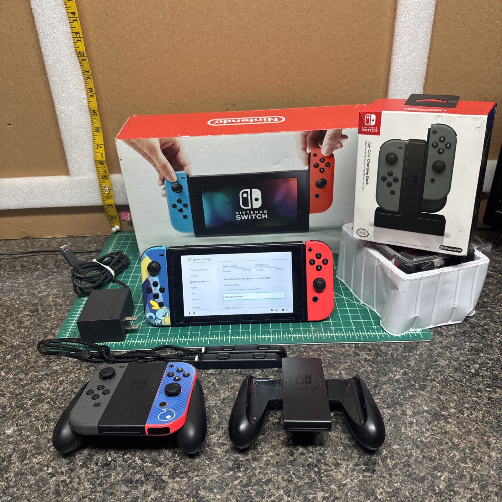 Nintendo Switch HEG-001 Console Gaming System With Extras See Description