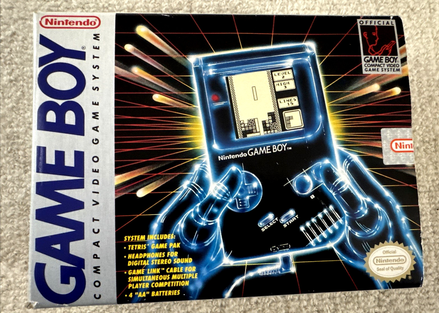 Nintendo Game Boy Launch Edition Handheld System In Box – Gray DMG-01