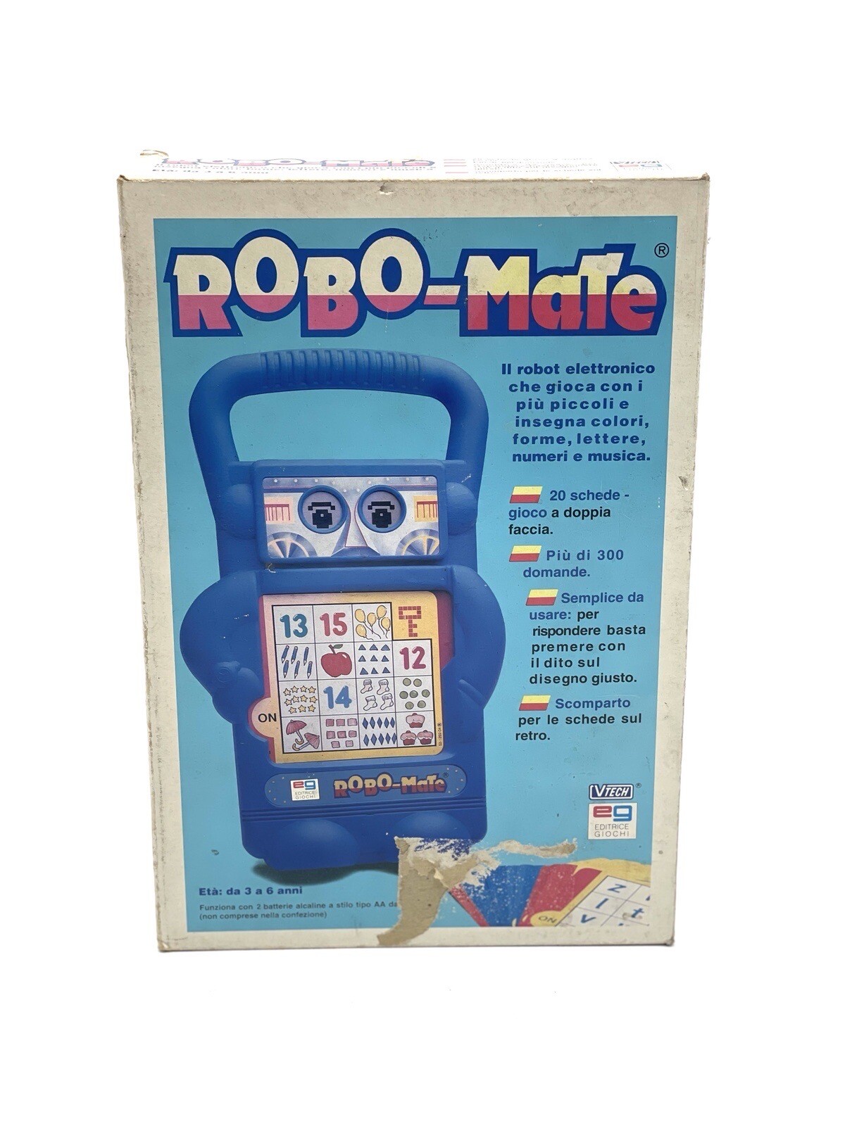 Robo-Mate Vtech 1991 Educational Toy Robot Vintage New Old Srock# QK