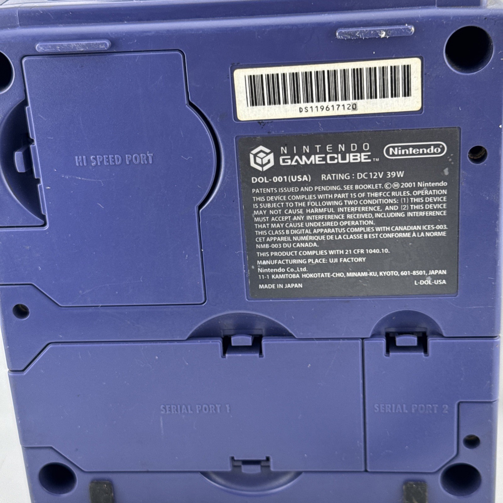 Nintendo GameCube Home Console – Indigo Tested/No Controller