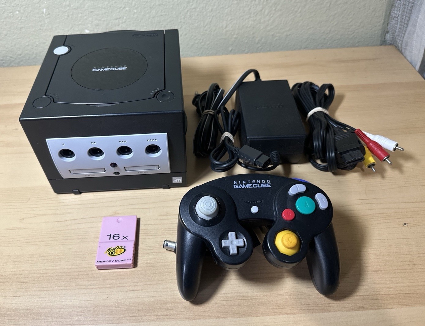 Nintendo GameCube Black Console NTSC U & J Region Switch & Blue LED DOL001