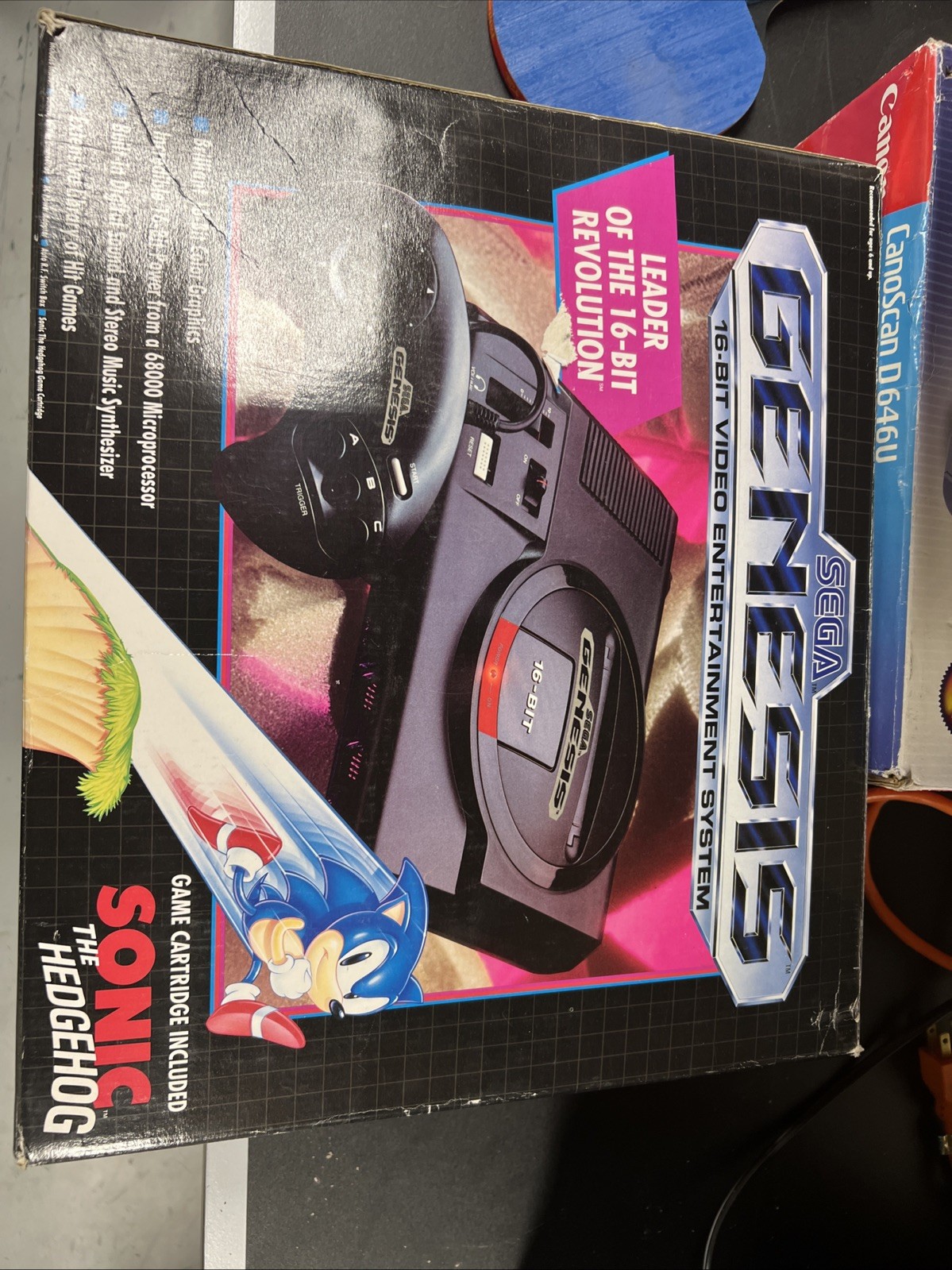 Sega Genesis 1 Console System Bundle (1602) + Original Box, AC Power & Much More
