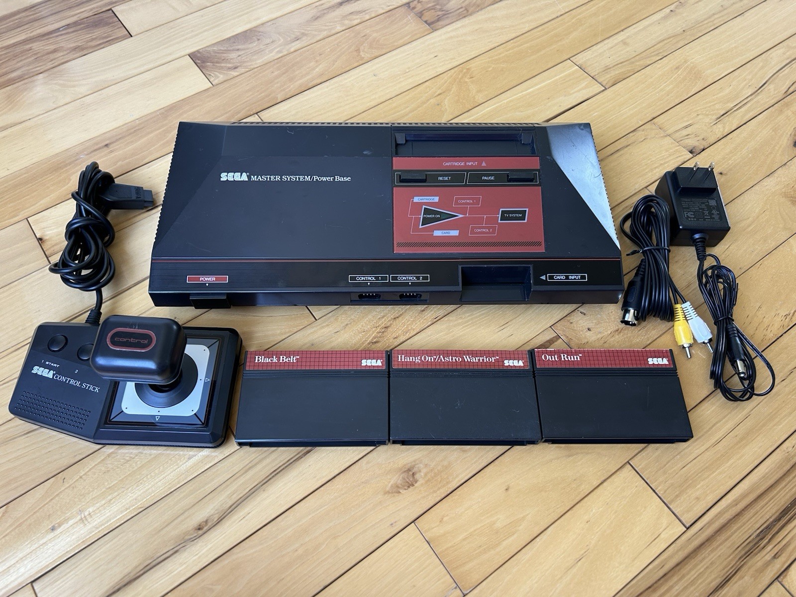 Sega Master System SMS Power Base Console 3010 NEW CAPACITORS With 5 Games