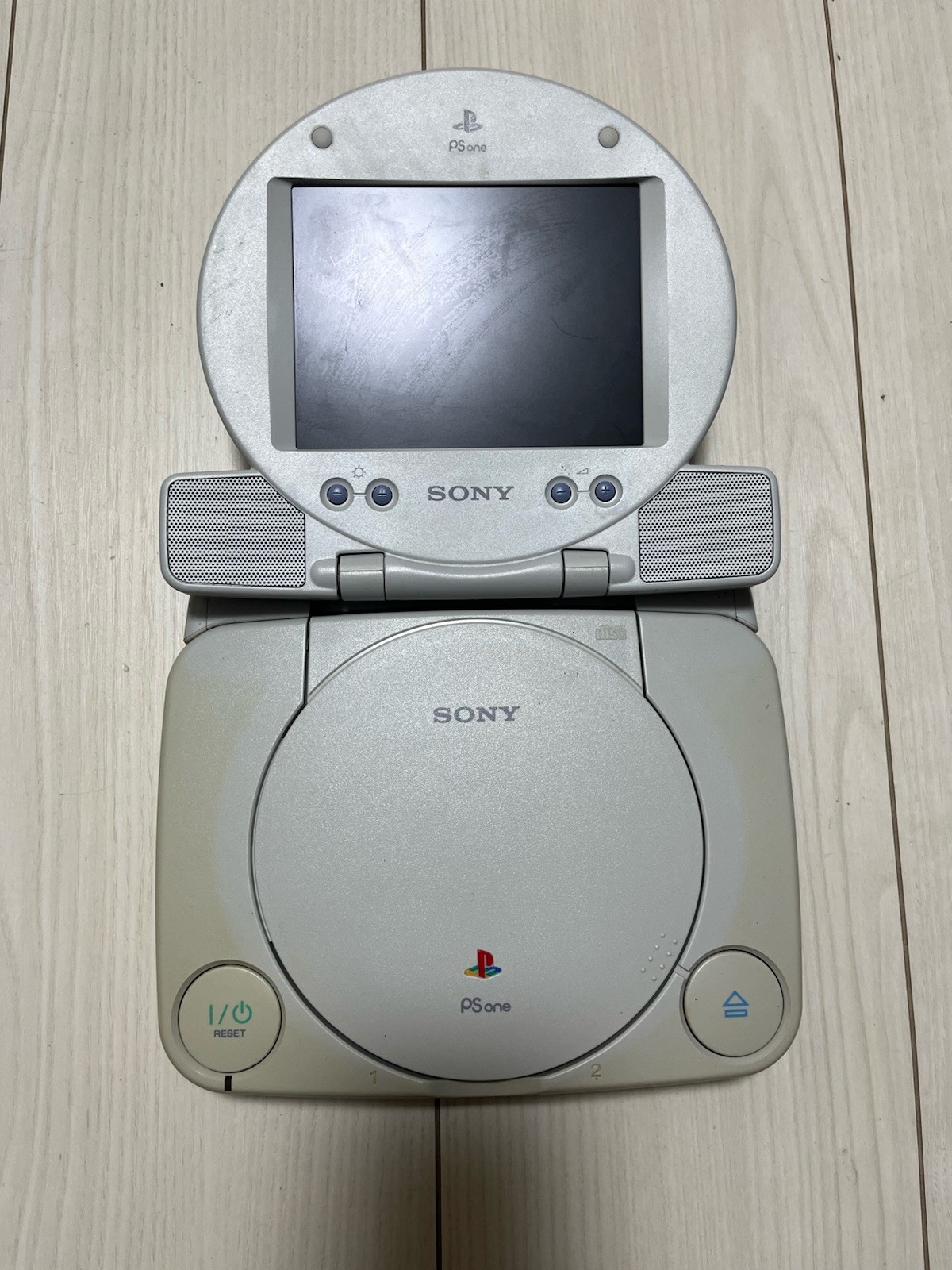 【TESTED】Sony PlayStation PS One + LCD Monitor Screen SCPH-100 COMBO Console