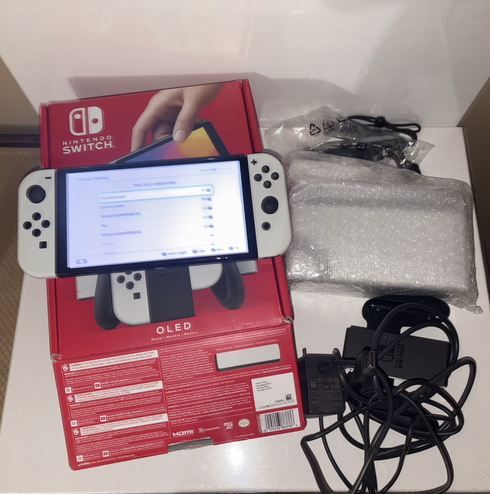 Nintendo Switch OLED Model Handheld Console White with Accessories