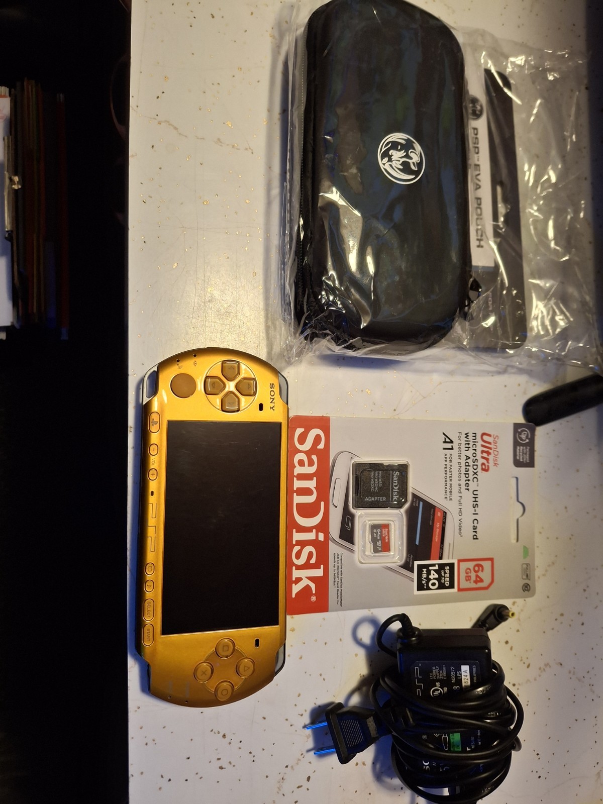 Sony PSP 3000 System Bundle w/ New 64GB Memory Card, Battery & Charger
