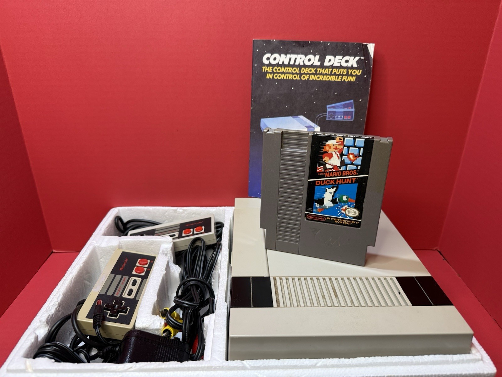 Vintage 1985 Nintendo Control Deck Super Mario Brothers Version With Box Manual