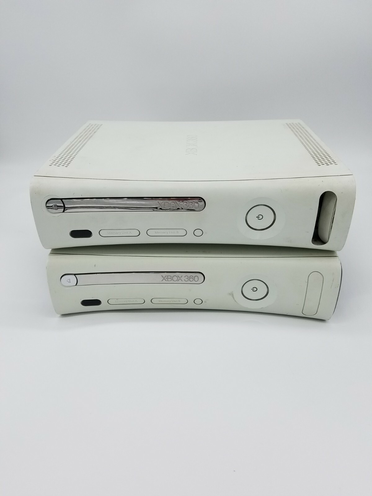 Microsoft Xbox 360 White Console 12V DC,16.5A ~ Lot Of 2 ~ FOR PARTS OR REPAIR