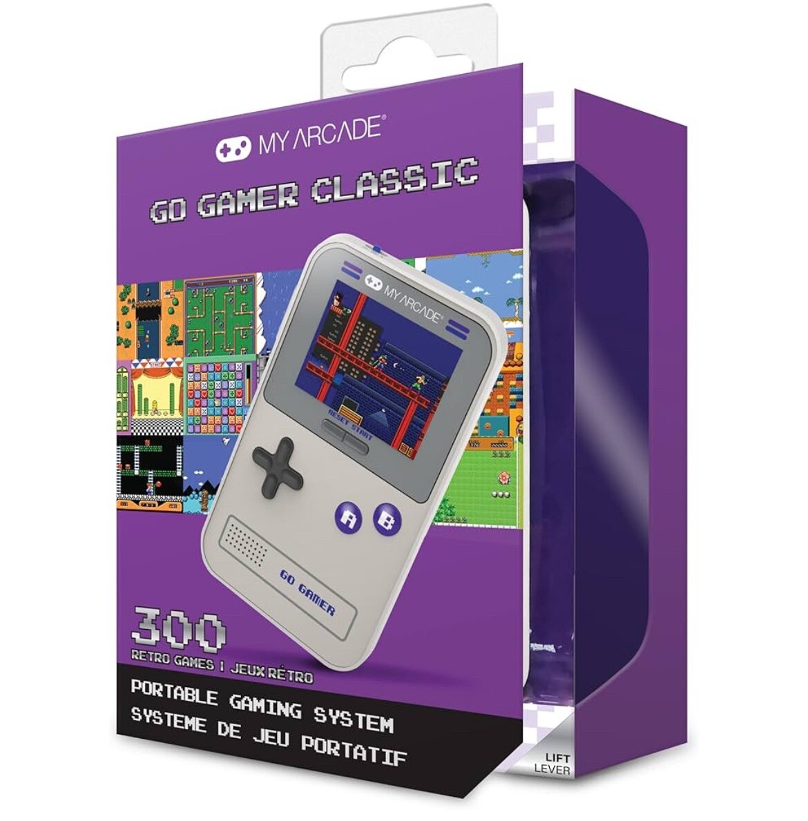 My Arcade Go Gamer Classic Portable Gaming System 300 Retro Games Gray