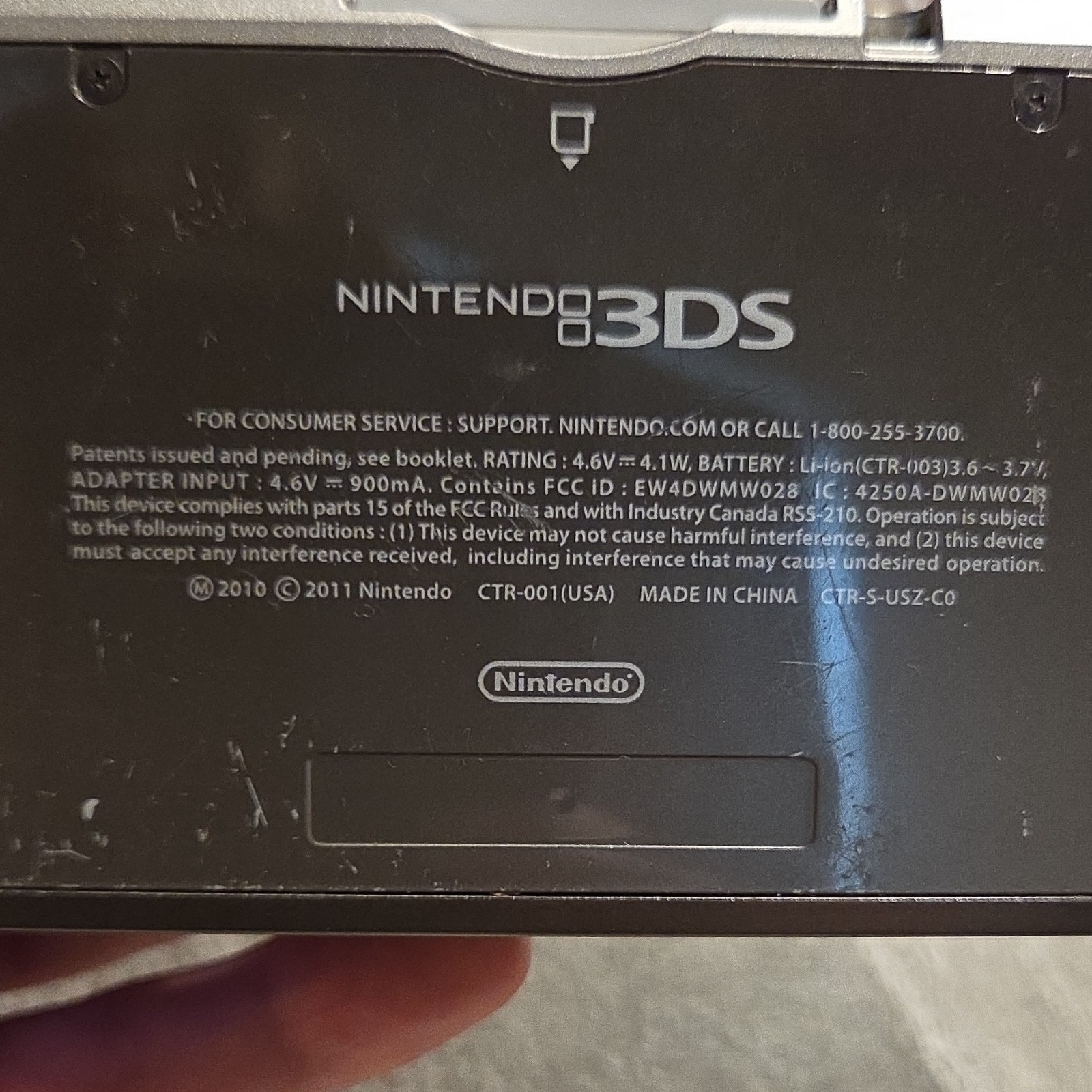Nintendo 3DS Black CTR-001(USA) Handheld Console Wi-Fi 3D Audio
