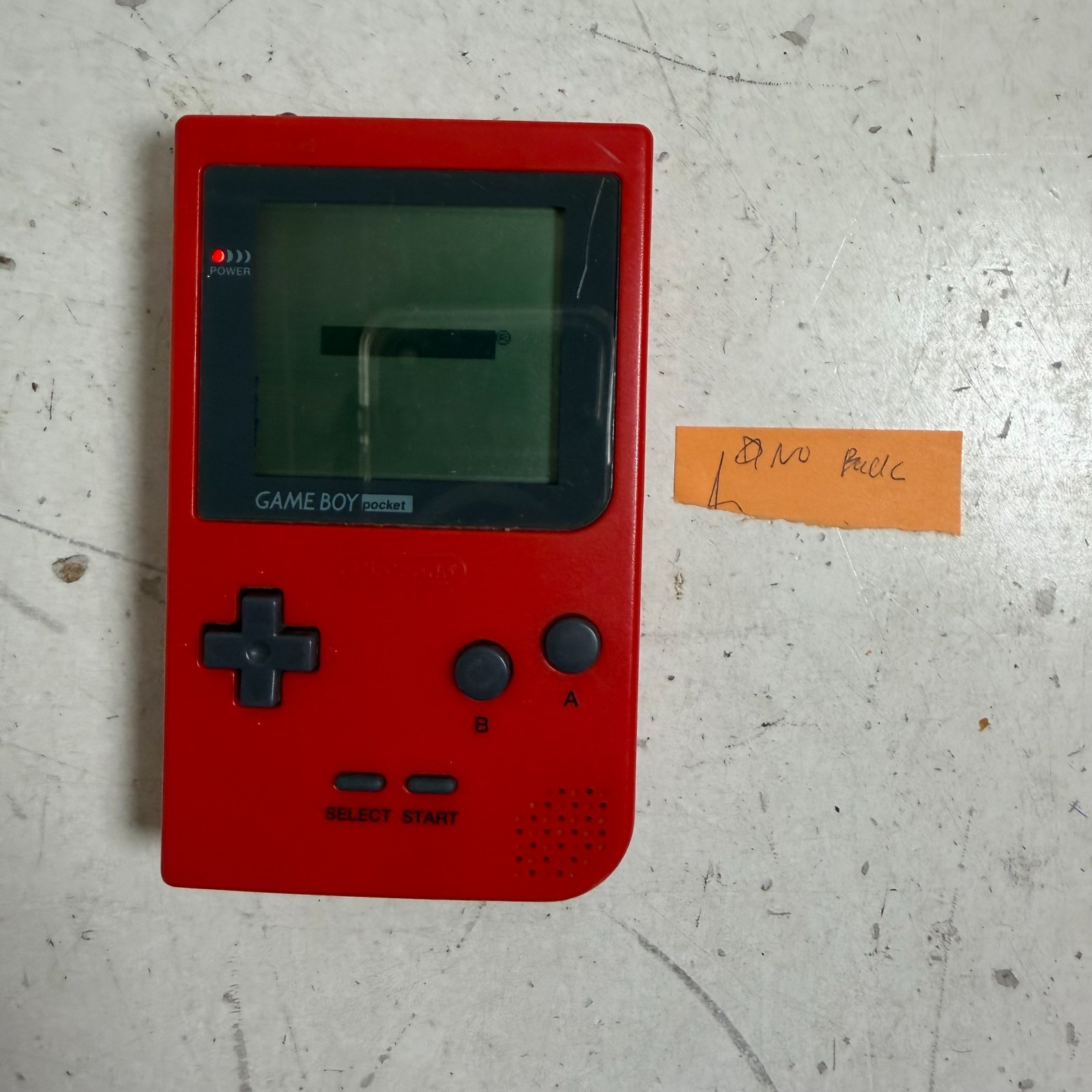 Nintendo Game Boy Pocket MGB-01 Red Headphone Jack Game Console Handheld System