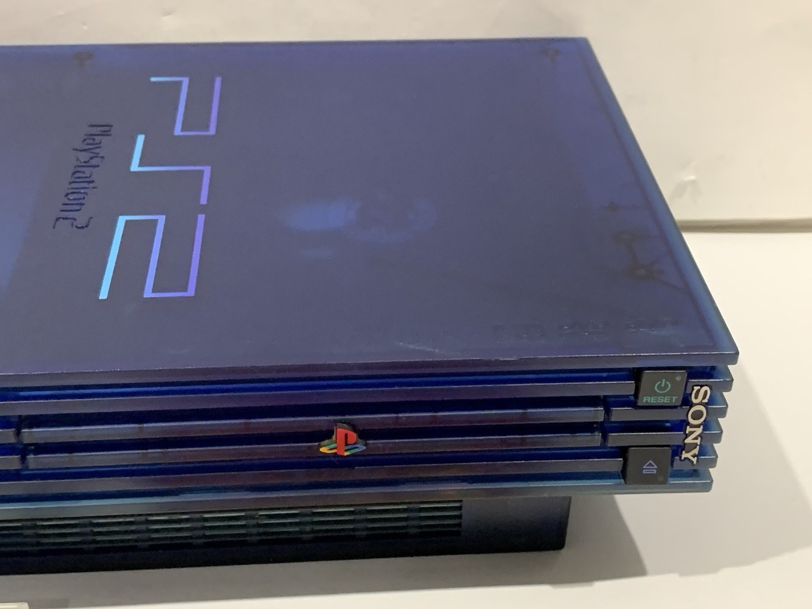 PlayStation PS2 SCPH-37000 Ocean Blue ~ FAT CONSOLE Ace Combat Mahjong ~ Repair