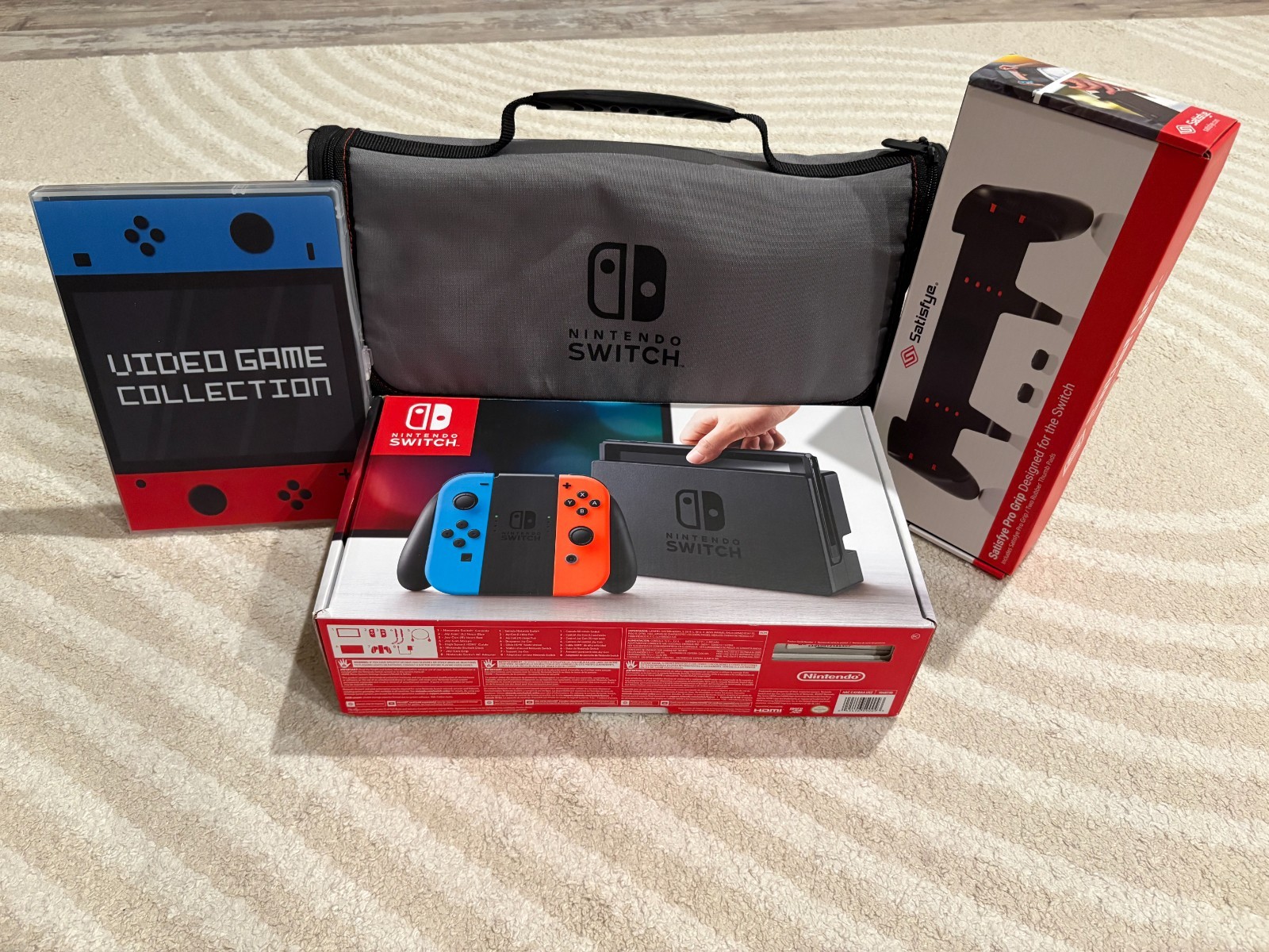 Big Nintendo Switch Complete Bundle – 6 genuine joy cons – 1tb micro sd + more!