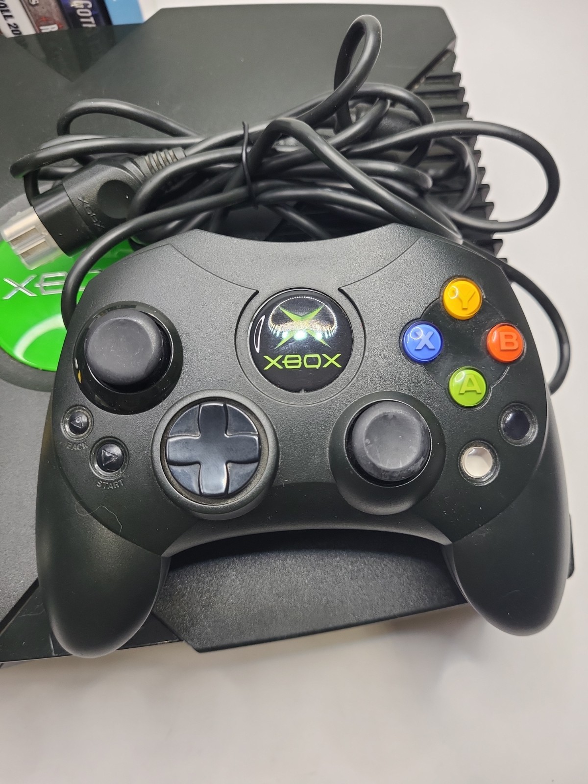 Original Microsoft Xbox Console Bundle w Controller, 8 Games, Cords – Working