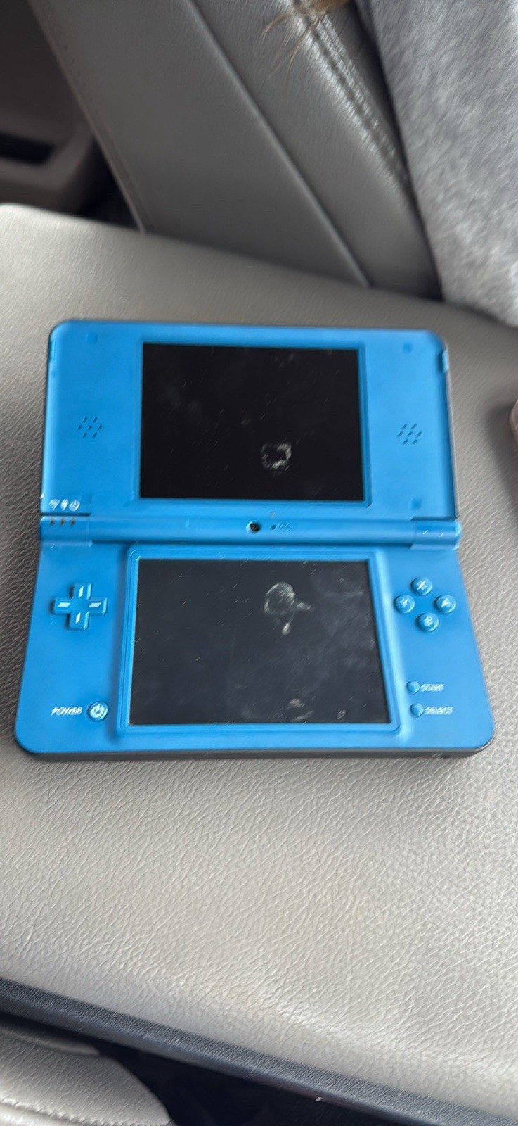 Nintendo DSi XL Blue/Black Handheld Console w/ Mario Party DS Cartridge